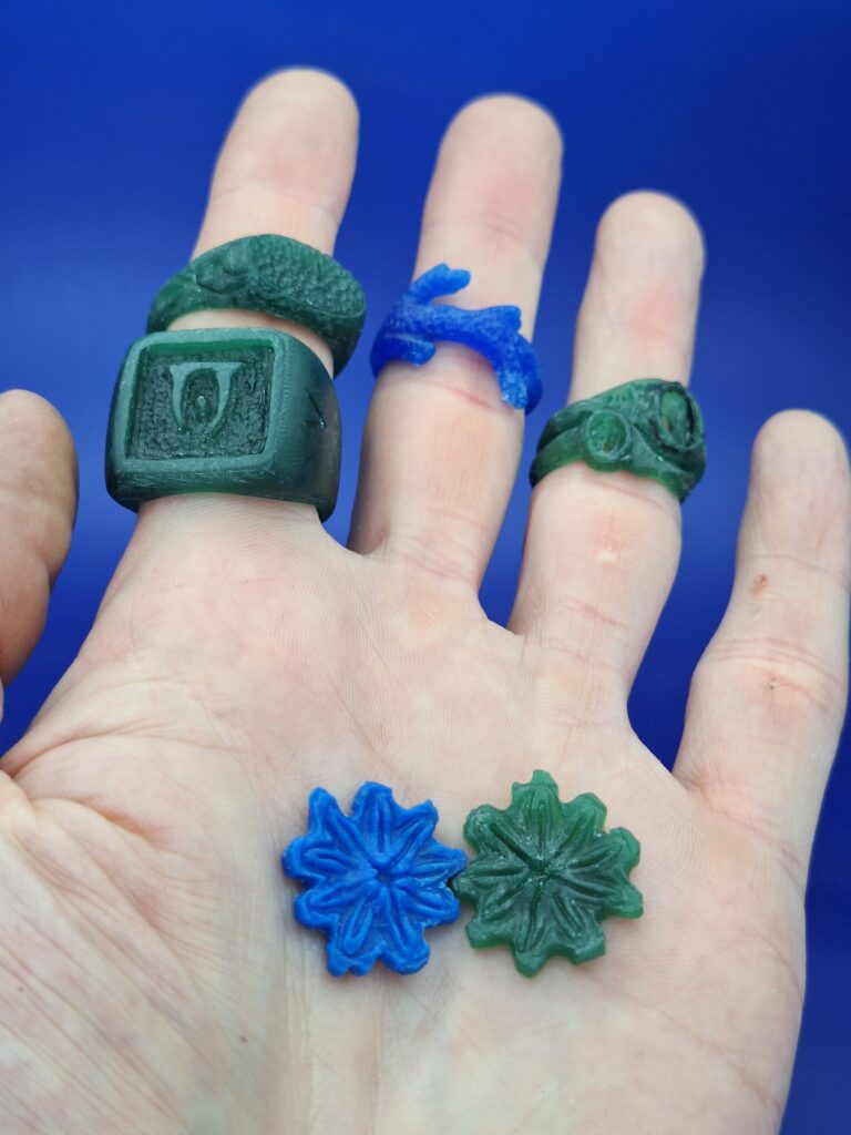 wax-carving-captain-grimace-silver-and-steel-jewellery-studio