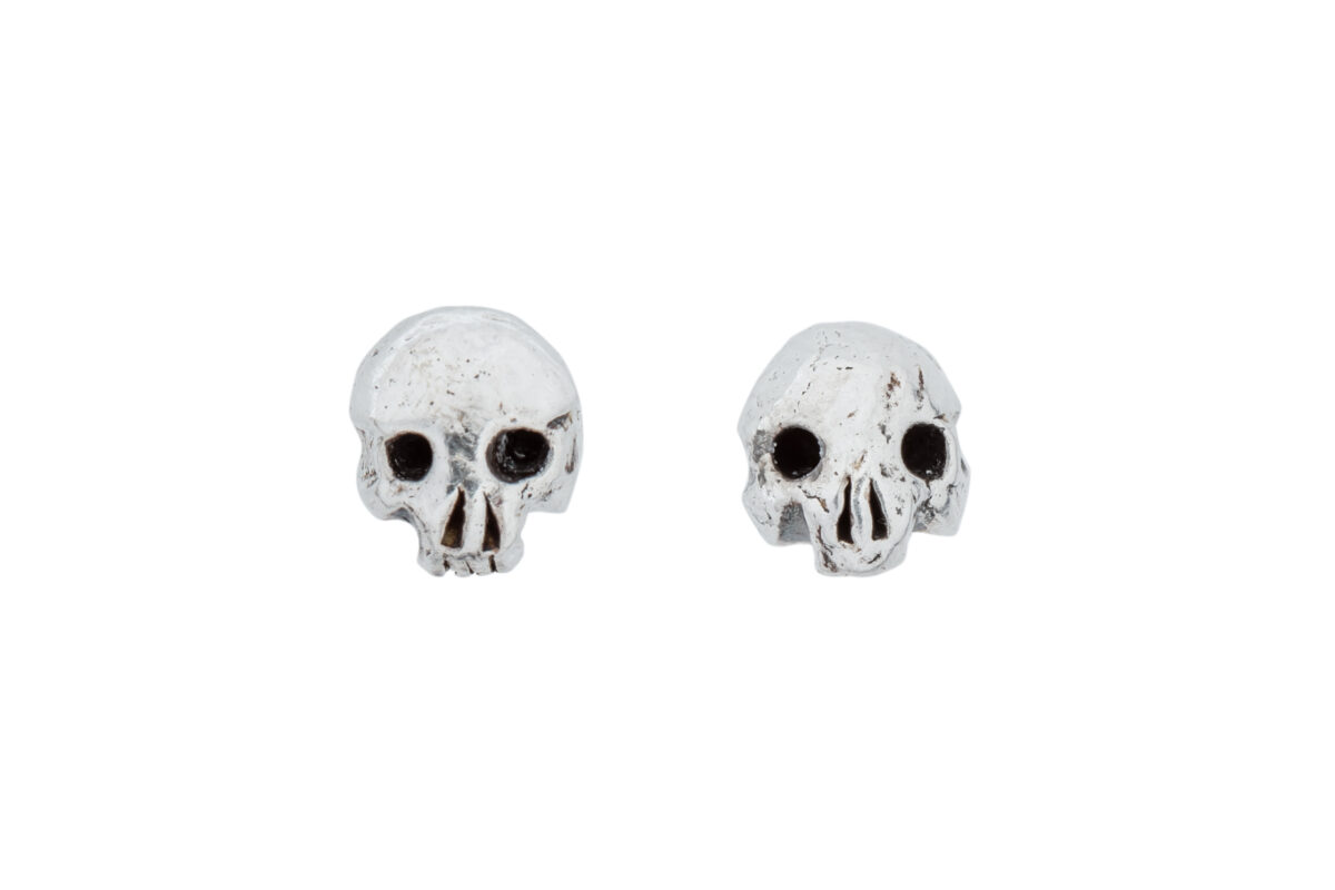 Valancourt-skull-stud-earrings-silver-SLAB-Jewellery